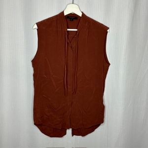 Allsaints Brown Sleeveless Raya Shirt‎ Blouse